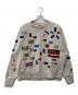 KENZO（ケンゾー）の古着「ラベルス オーバーサイズ クルーネックスウェットシャツ/FD55SW4974MC」｜グレー