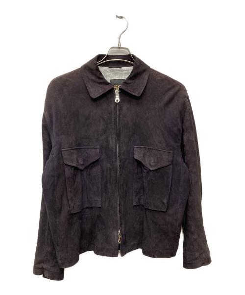 Cinquanta（チンクワンタ）Cinquanta (チンクワンタ) ジップスウェードジャケット パープル サイズ:46の古着・服飾アイテム