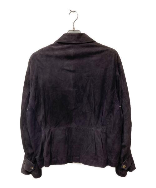 Cinquanta（チンクワンタ）Cinquanta (チンクワンタ) ジップスウェードジャケット パープル サイズ:46の古着・服飾アイテム