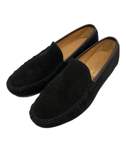 Salvatore Ferragamo（サルヴァトーレ フェラガモ）Salvatore Ferragamo (サルヴァトーレ フェラガモ) スウェードドライビングシューズ ブラック サイズ:91/2の古着・服飾アイテム