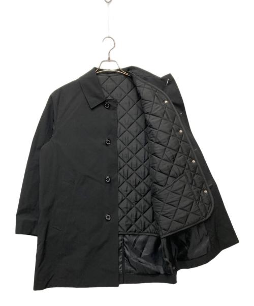 Traditional Weatherwear（トラディショナルウェザーウェア）Traditional Weatherwear BEAMS F (ビームスエフ) DERBY BUTTON THROUGH ライナー付き ステンカラーコート/G252KGFCO0444RO ブラック サイズ:36の古着・服飾アイテム