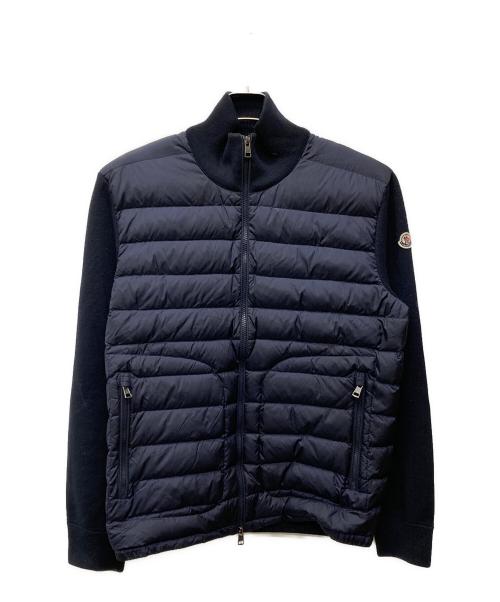 MONCLER（モンクレール）MONCLER (モンクレール) ニット切替 ダウンジャケット ネイビー サイズ:XLの古着・服飾アイテム