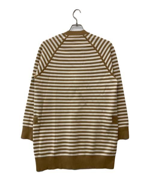 MaxMara（マックスマーラ）MaxMara (マックスマーラ) vネックボーダーカーディガン ベージュ サイズ:US　Sの古着・服飾アイテム