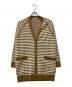 MaxMara（マックスマーラ）の古着「vネックボーダーカーディガン」｜ベージュ
