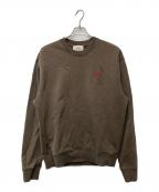 AMI Alexandre Mattiussiアミアレクサンドルマテュッシ）の古着「クルーネックスウェット/USW035.730」｜ブラウン