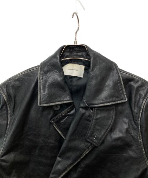 MAISON SPECIAL（メゾンスペシャル）MAISON SPECIAL (メゾンスペシャル) Hand Rub-Off Buffalo Leather Dress-Over Double Short Coat/11232161218 ブラック サイズ:1の古着・服飾アイテム
