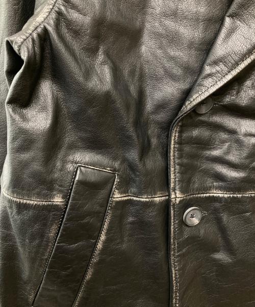 MAISON SPECIAL（メゾンスペシャル）MAISON SPECIAL (メゾンスペシャル) Hand Rub-Off Buffalo Leather Dress-Over Double Short Coat/11232161218 ブラック サイズ:1の古着・服飾アイテム