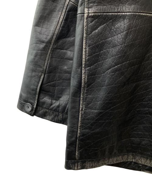 MAISON SPECIAL（メゾンスペシャル）MAISON SPECIAL (メゾンスペシャル) Hand Rub-Off Buffalo Leather Dress-Over Double Short Coat/11232161218 ブラック サイズ:1の古着・服飾アイテム