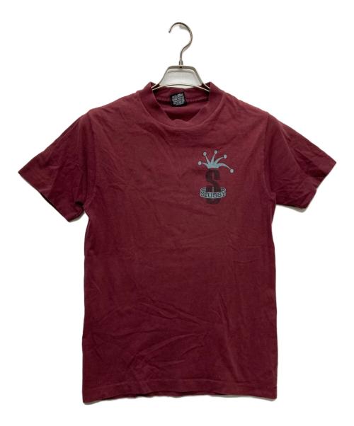 stussy（ステューシー）stussy (ステューシー) S Logo Crown Print TEE レッド サイズ:Ｓの古着・服飾アイテム