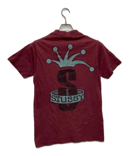 stussy（ステューシー）stussy (ステューシー) S Logo Crown Print TEE レッド サイズ:Ｓの古着・服飾アイテム