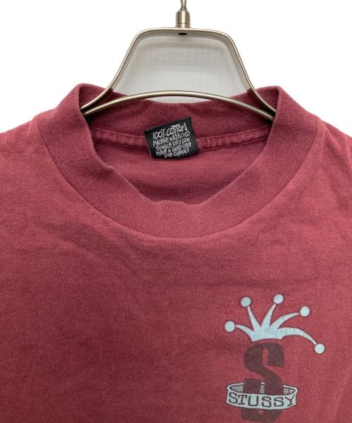 stussy（ステューシー）stussy (ステューシー) S Logo Crown Print TEE レッド サイズ:Ｓの古着・服飾アイテム