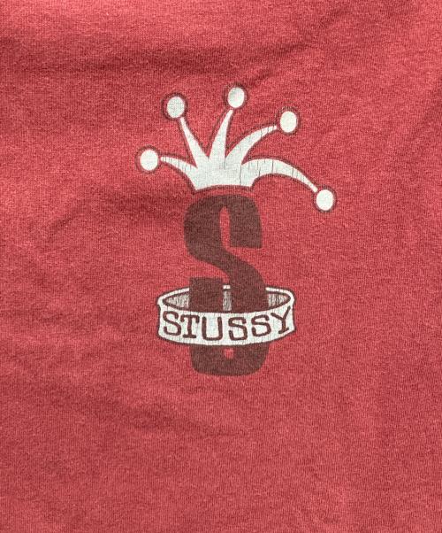 stussy（ステューシー）stussy (ステューシー) S Logo Crown Print TEE レッド サイズ:Ｓの古着・服飾アイテム