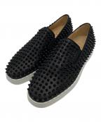 Christian Louboutinクリスチャン・ルブタン）の古着「スタッズスリッポン」｜ブラック