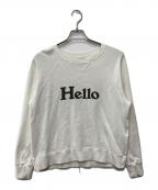 MADISON BLUEマディソンブルー）の古着「HELLO SWEAT L/S URAKE DYED/MB224-7005」｜ホワイト