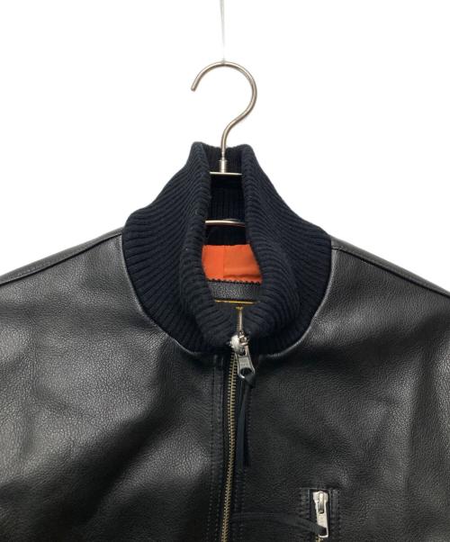 MORGAN MEMPHIS BELLE（モーガン メンフィス ベル）MORGAN MEMPHIS BELLE (モーガン メンフィス ベル) ドイツ空軍タイプレザージャケット ブラック サイズ:Sの古着・服飾アイテム