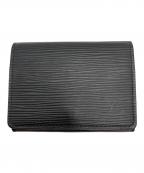 LOUIS VUITTONルイ ヴィトン）の古着「カードケース/アンヴェロップ・カルト・ドゥ・ヴィジット/M62292」｜ブラック