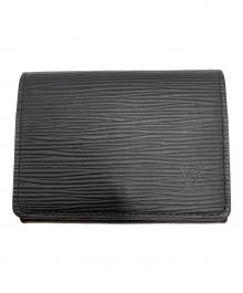 LOUIS VUITTON（ルイ ヴィトン）の古着「カードケース/アンヴェロップ・カルト・ドゥ・ヴィジット/M62292」｜ブラック