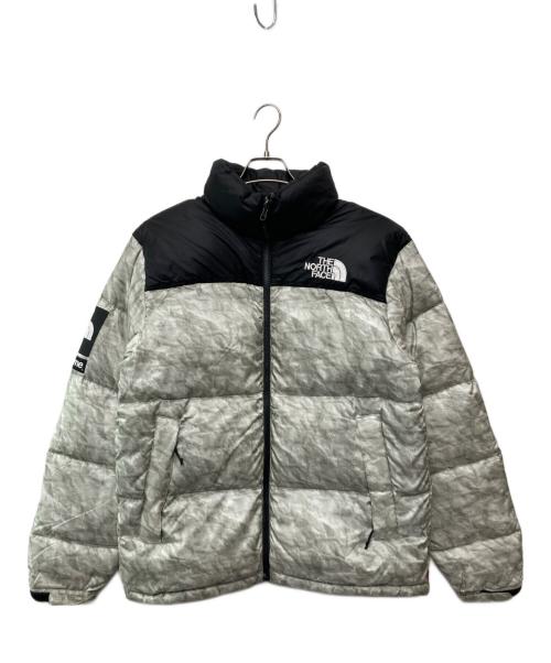 SUPREME（シュプリーム）Supreme (シュプリーム) THE NORTH FACE (ザ ノース フェイス) Paper Print Nuptse Jacket/	ND91806I グリーン×ブラック サイズ:Mの古着・服飾アイテム