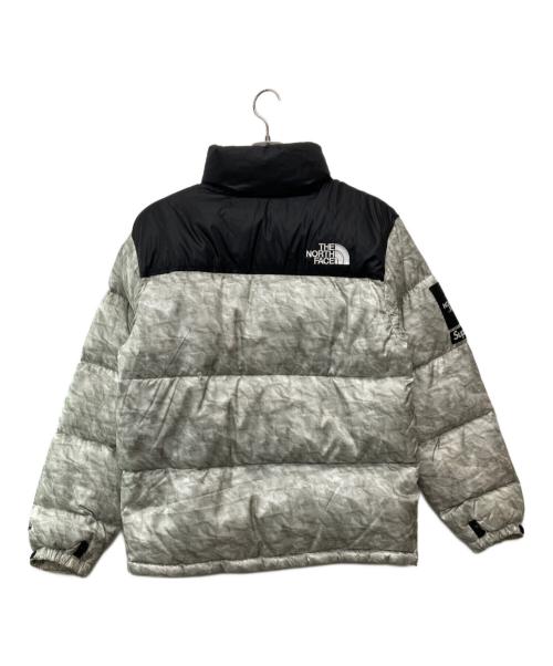 SUPREME（シュプリーム）Supreme (シュプリーム) THE NORTH FACE (ザ ノース フェイス) Paper Print Nuptse Jacket/	ND91806I グリーン×ブラック サイズ:Mの古着・服飾アイテム