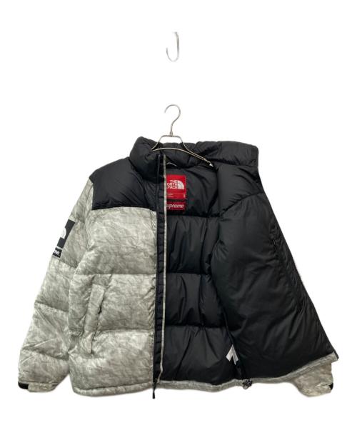 SUPREME（シュプリーム）Supreme (シュプリーム) THE NORTH FACE (ザ ノース フェイス) Paper Print Nuptse Jacket/	ND91806I グリーン×ブラック サイズ:Mの古着・服飾アイテム
