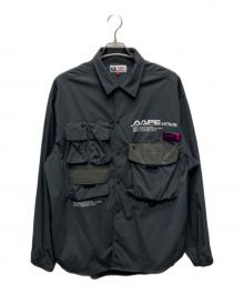 Aape BY A BATHING APE（エーエイプ バイ アベイシングエイプ）の古着「ポケットコーチジャケット/AAPSTM8372XXG」｜グレー