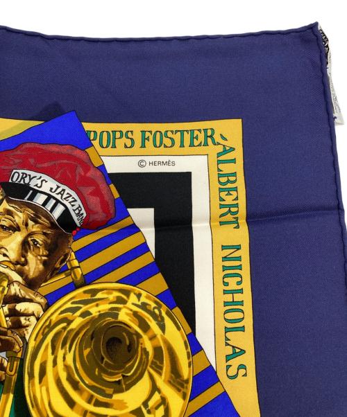 HERMES（エルメス）HERMES (エルメス) HE ORIGINAL NEW ORLEANS CREOLE JAZZ 1923/カレ90 ネイビーの古着・服飾アイテム