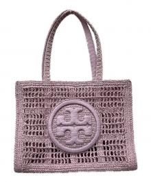 TORY BURCH（トリーバーチ）の古着「エラハンドクロシェミニトートバッグ/160477」｜パープル