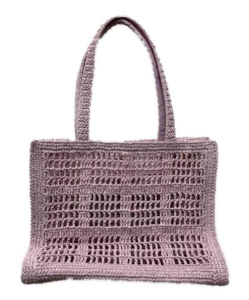 TORY BURCH（トリーバーチ）TORY BURCH (トリーバーチ) エラハンドクロシェミニトートバッグ/160477 パープルの古着・服飾アイテム