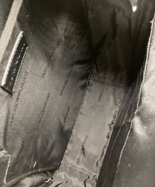 EMPORIO ARMANI（エンポリオ アルマーニ）EMPORIO ARMANI (エンポリオアルマーニ) ナイロンレザー切替リュック ブラックの古着・服飾アイテム