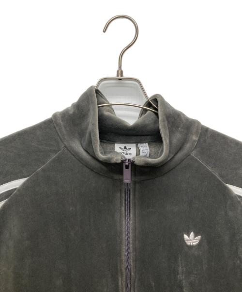 adidas（アディダス）adidas (アディダス) ベルベット オーバーサイズ トラックトップ/IT9403 グレー サイズ:J XLの古着・服飾アイテム