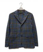 TAGLIATOREタリアトーレ）の古着「チェックウールテーラードジャケット/1SMC23F」｜ネイビー