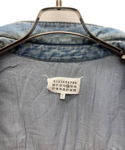 Maison Margiela（メゾンマルジェラ）Maison Margiela (メゾンマルジェラ) オーバーサイズ パデッドデニムシャツ ブルー サイズ:39の古着・服飾アイテム