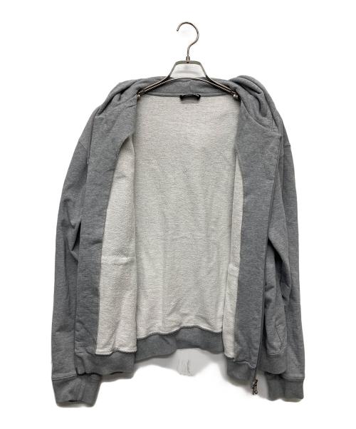 BALENCIAGA（バレンシアガ）BALENCIAGA (バレンシアガ) 18SS ロゴプリントジップアップスウェットパーカー グレー サイズ:ＸＬの古着・服飾アイテム