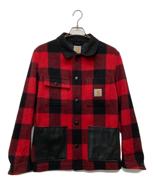 CarHartt（カーハート）CarHartt (カーハート) COMME des GARCONS JUNYA WATANABE MAN (コム デ ギャルソン ジュンヤ ワタナベ マン) バッファローチェックカバーオール レッド サイズ:Ｍの古着・服飾アイテム