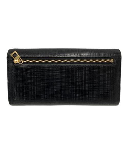 LOEWE（ロエベ）LOEWE (ロエベ) リネン コンチネンタル ウォレット/101704 ブラックの古着・服飾アイテム