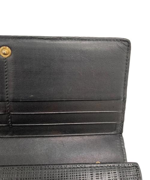 LOEWE（ロエベ）LOEWE (ロエベ) リネン コンチネンタル ウォレット/101704 ブラックの古着・服飾アイテム