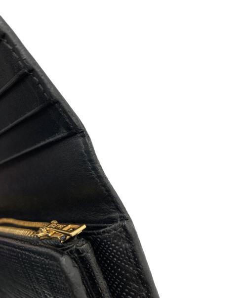 LOEWE（ロエベ）LOEWE (ロエベ) リネン コンチネンタル ウォレット/101704 ブラックの古着・服飾アイテム