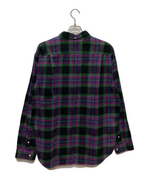 SUPREME（シュプリーム）SUPREME (シュプリーム) Brushed Plaid Flannel Shirt グリーン×パープル サイズ:ＸＬの古着・服飾アイテム