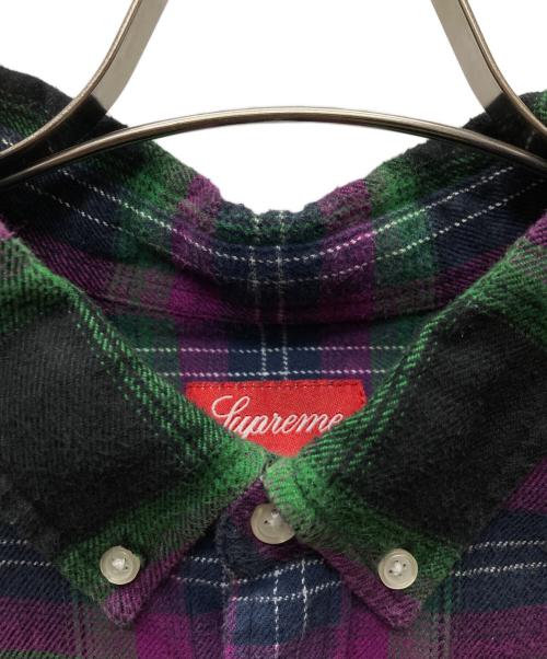 SUPREME（シュプリーム）SUPREME (シュプリーム) Brushed Plaid Flannel Shirt グリーン×パープル サイズ:ＸＬの古着・服飾アイテム
