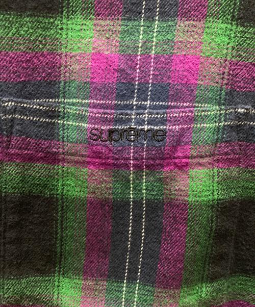 SUPREME（シュプリーム）SUPREME (シュプリーム) Brushed Plaid Flannel Shirt グリーン×パープル サイズ:ＸＬの古着・服飾アイテム