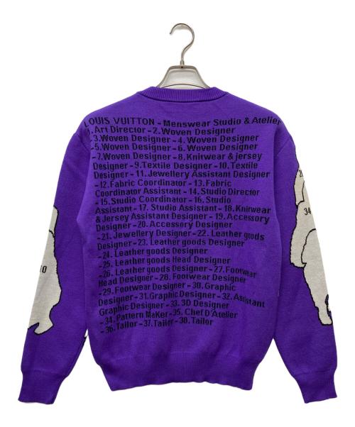 LOUIS VUITTON（ルイ ヴィトン）LOUIS VUITTON (ルイ ヴィトン) スタジオジャガードニットセーター パープル サイズ:Sの古着・服飾アイテム