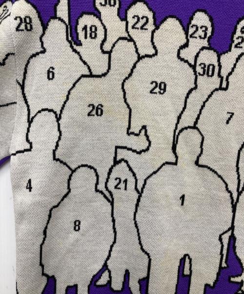 LOUIS VUITTON（ルイ ヴィトン）LOUIS VUITTON (ルイ ヴィトン) スタジオジャガードニットセーター パープル サイズ:Sの古着・服飾アイテム