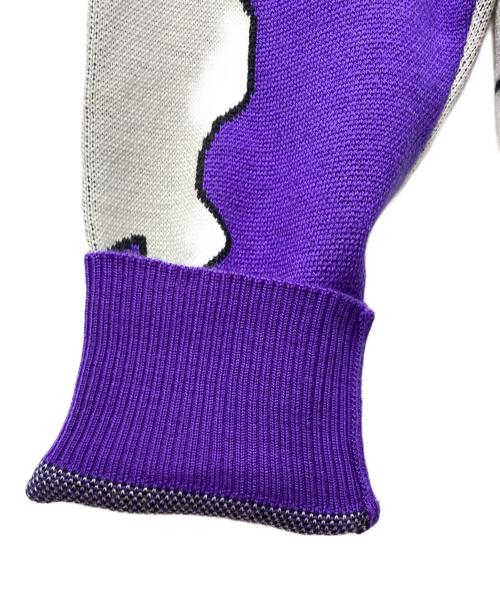 LOUIS VUITTON（ルイ ヴィトン）LOUIS VUITTON (ルイ ヴィトン) スタジオジャガードニットセーター パープル サイズ:Sの古着・服飾アイテム