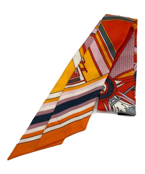 HERMES（エルメス）HERMES (エルメス) ツイリースカーフタイ オレンジの古着・服飾アイテム
