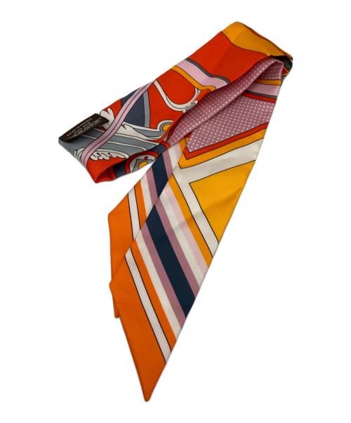 HERMES（エルメス）HERMES (エルメス) ツイリースカーフタイ オレンジの古着・服飾アイテム