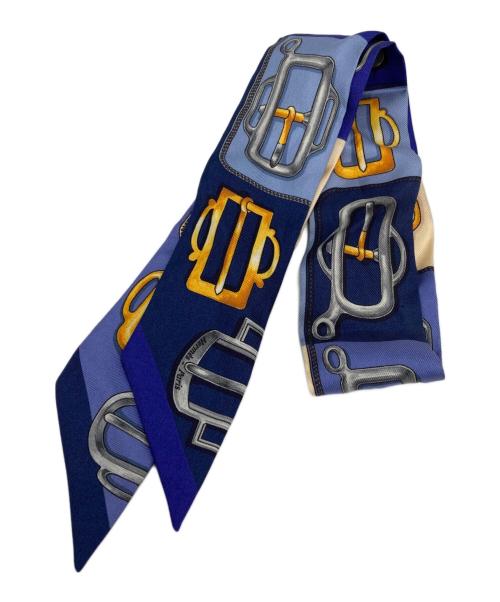 HERMES（エルメス）HERMES (エルメス) ツイリースカーフ/アトラージュのバックル ネイビーの古着・服飾アイテム