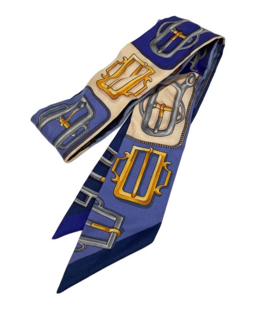 HERMES（エルメス）HERMES (エルメス) ツイリースカーフ/アトラージュのバックル ネイビーの古着・服飾アイテム