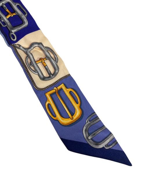 HERMES（エルメス）HERMES (エルメス) ツイリースカーフ/アトラージュのバックル ネイビーの古着・服飾アイテム