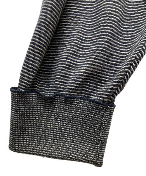 A.PRESSE（アプレッセ）A.PRESSE (アプレッセ) High Gauge L/S Striped Polo Shirts/24SAP-03-05K ネイビー サイズ:3の古着・服飾アイテム