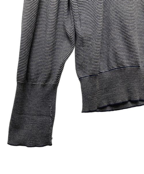 A.PRESSE（アプレッセ）A.PRESSE (アプレッセ) High Gauge L/S Striped Polo Shirts/24SAP-03-05K ネイビー サイズ:3の古着・服飾アイテム